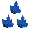 jijijing 3Pcs Halloween Mini Resin Figurines, Miniature Pumpkin Ghost Grim Reaper Castle Statue for Spooky Fairy Garden, Haunted House, Micro