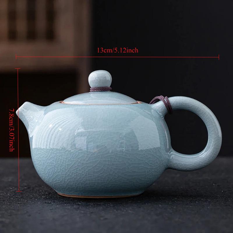 Teiera in ceramica Ge Yao tazza da tè manuale teiera cinese incrinata può sollevare teiere Xishi teiera Kung Fu domestica