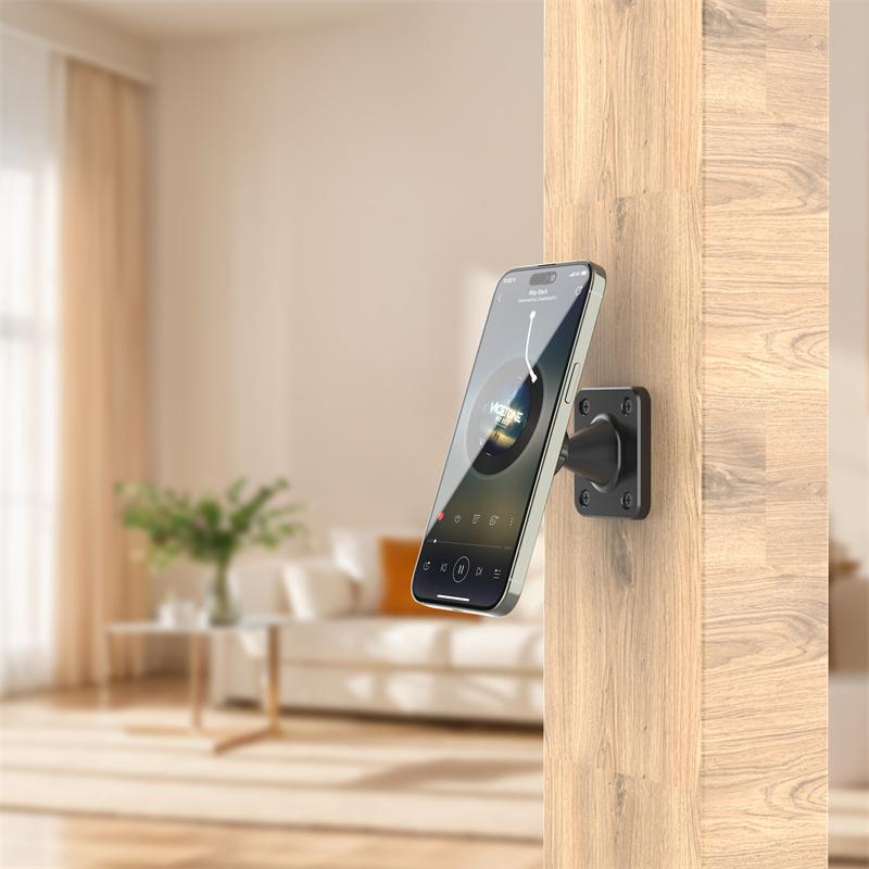 Magnetic Wall Mount Phone Holder For Truck/Car/Boat/Wall/Desk,Compatible All Smartphone,360 Degree Free Rotation