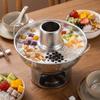 Double Ear Dessert Hotpot Traditional Tom Yum Hot Pot Durable Charcoal Hot Pot  Restaurants
