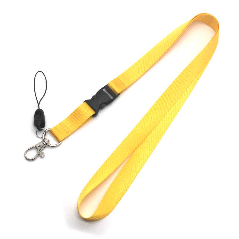 Custom Color Logo Nylon Phone & ID Lanyard with Screen Printed Polyester