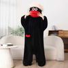 Big Mouth Cartoon Korallenfleece Pyjama - Verdickter Einteiler Winter-Schlafanzug für Damen