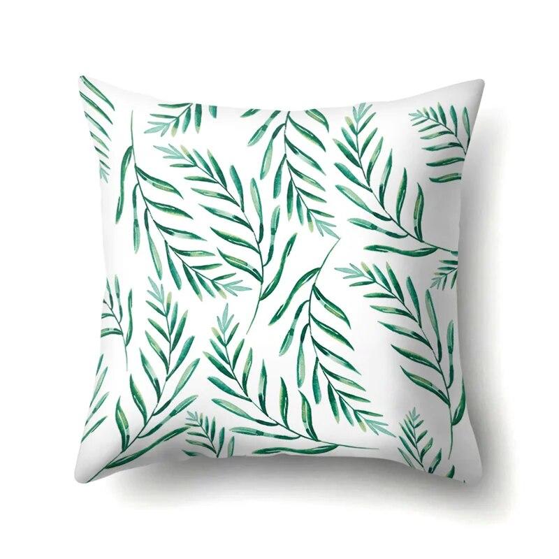 Modern Living Room Sofa Pillow Cover Home Decoration Natural Plant Flower Leaf Print Cushion