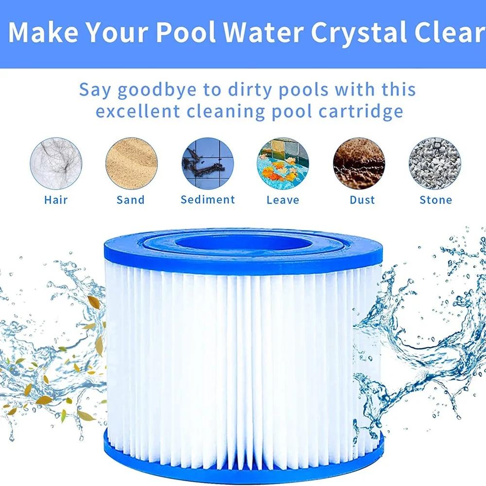 1pc Hot Tub Filter Cartridge - Compatible with Bestway Lay-Z-Spa Coleman SaluSpa Pumps for Clear Water Filtration