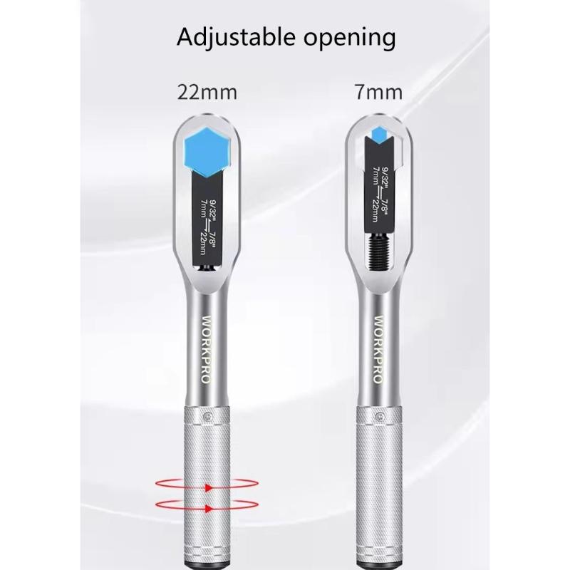 Adjustable Double Head Blossom Wrench 7-22mm SelfTightening Spanner For Various Nut Bolts Durability Steel Ergonomic Handle