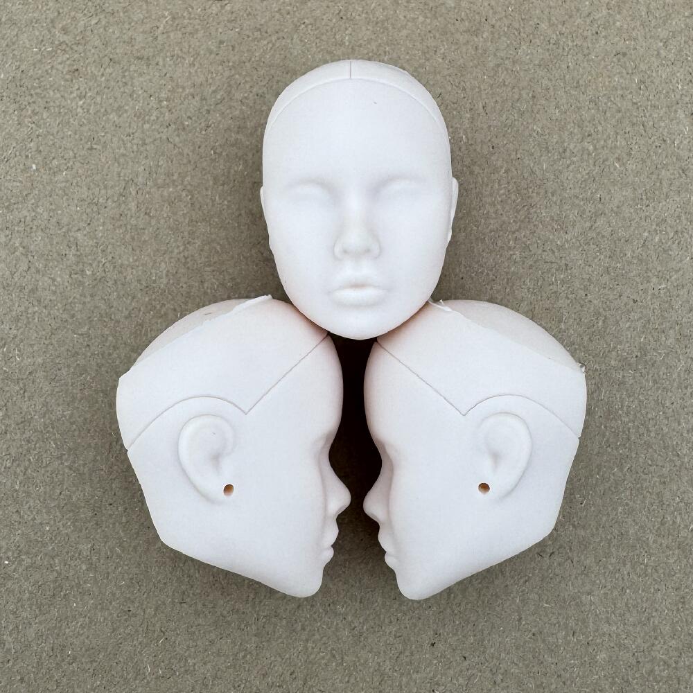 Vintage 1/6 PP Κεφαλές Κούκλας Πλαστικό Καλούπι Προσώπου Κεφάλι Κούκλας Μόδας Εξάσκηση Μακιγιάζ Μέρη Παιχνιδιού DIY Δώρα Γενεθλίων για Κορίτσια