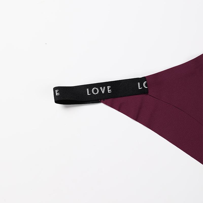 European and American seamless low-rise thong letter cotton crotch sports fitness underwear sexy briefs