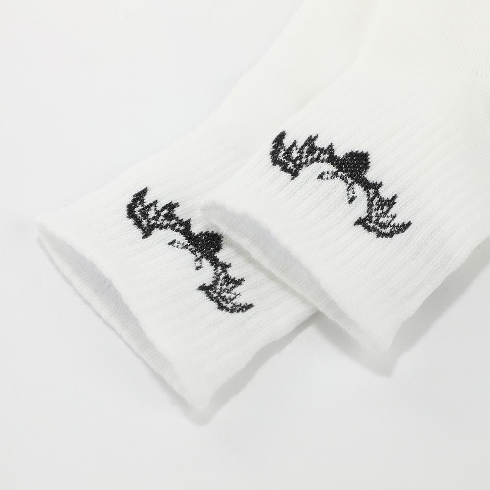 Чоловічі бавовняні шкарпетки з мультяшним кажаном - Весна/Літо, Короткі до середини ікри, Вологовідвідні, Жакардовий дизайн, Стиль інтернет-знаменитості.