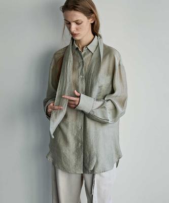 Leopeusaideuhwaiteulabel Wrinkle Shirt Sage