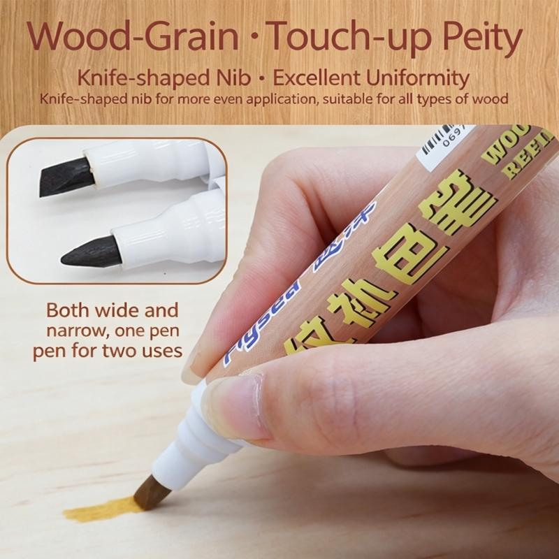 Furniture Repair Pen Wood Markers for Stains, Scratches, Wood Floors, Table and Desk, Wood Scratch Repair Restore Pen