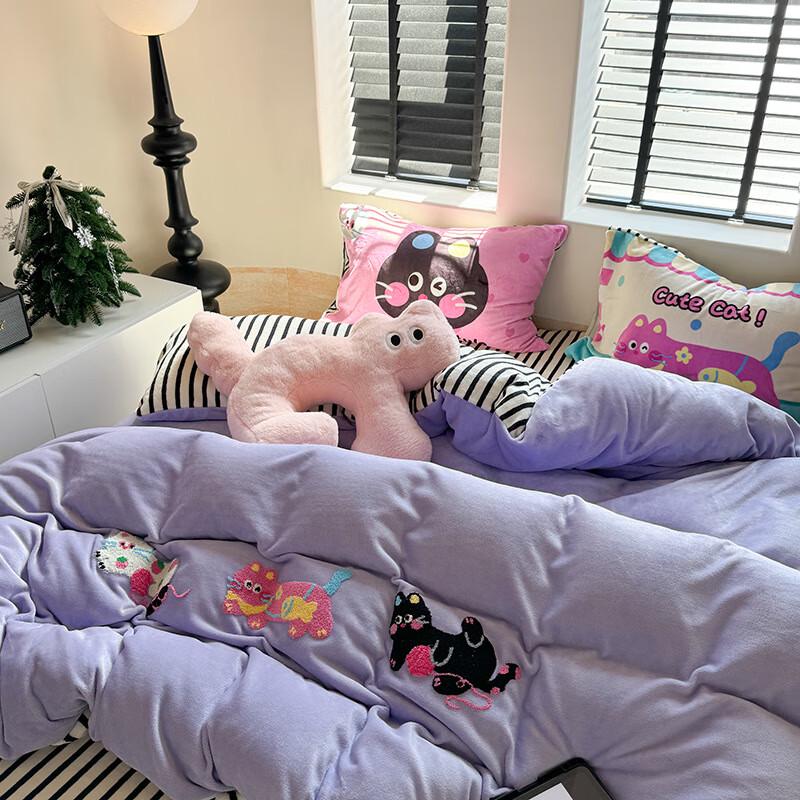 OEING Milk Velvet Winter Bedding Set 1.8m