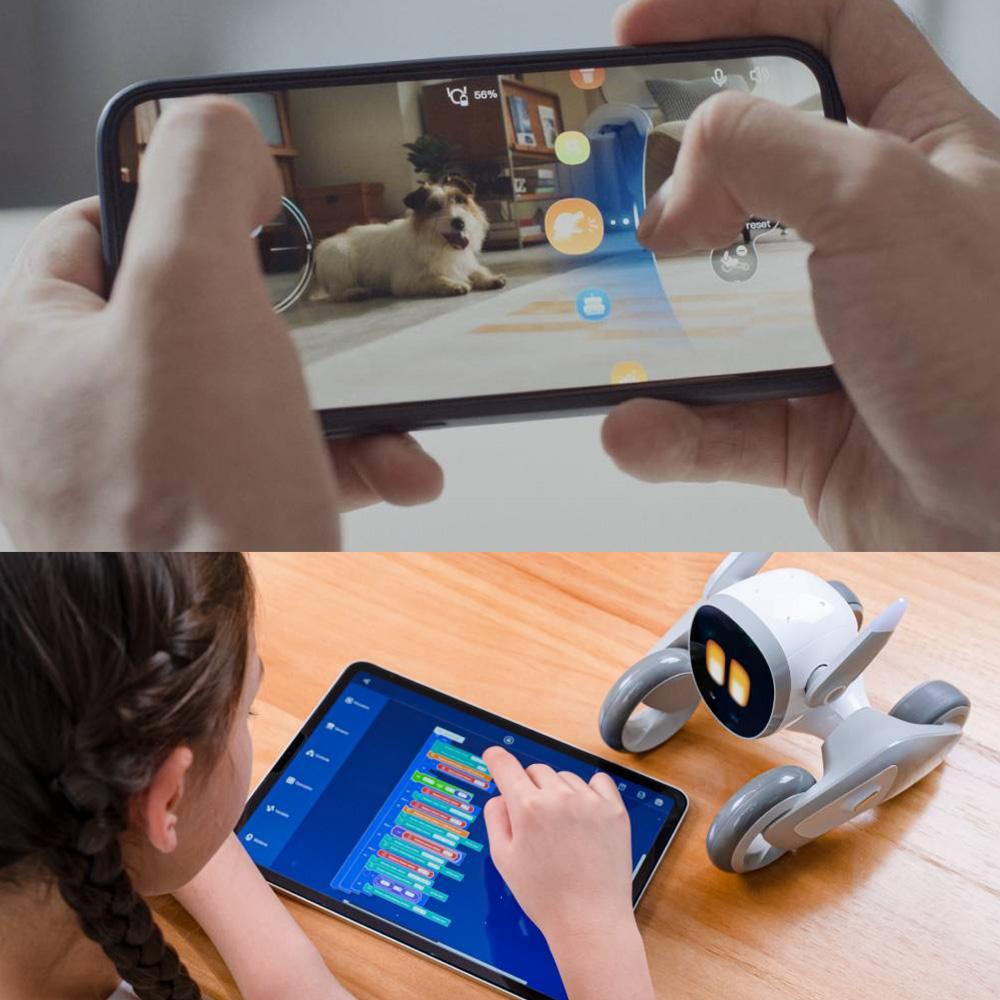 Loona EPP3.0 AI Smart Robot Dog, Powered by GPT-4, Voice Command & Gesture Recognition, Real-time Interaction for Kids with Charging Dock
