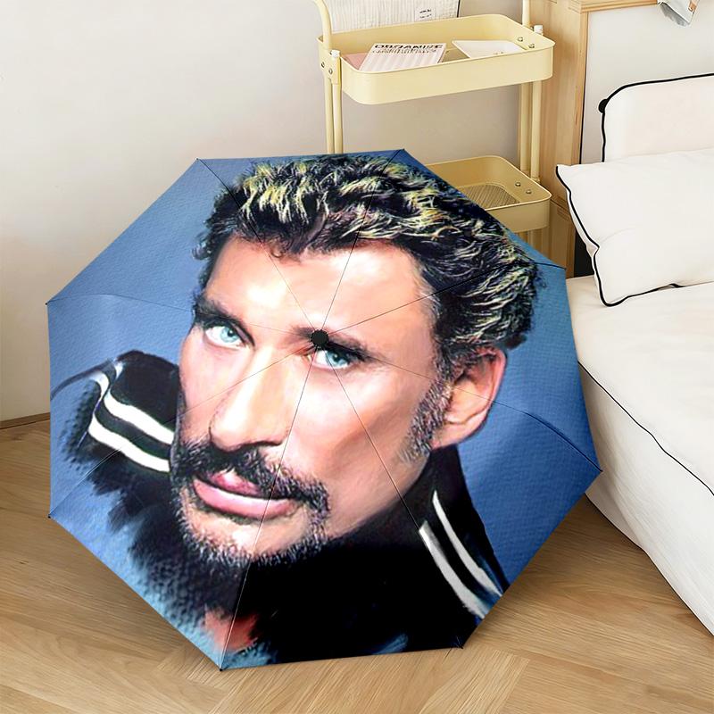 French legendary rock singer and actor Johnny Hallyday umbrella is suitable for all seasons, including home travel and outdoor activities Y4