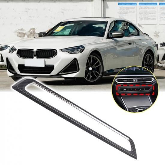 ABS Carbon Fiber Center Volume Knob Frame Trim For BMW 1 2 Series -