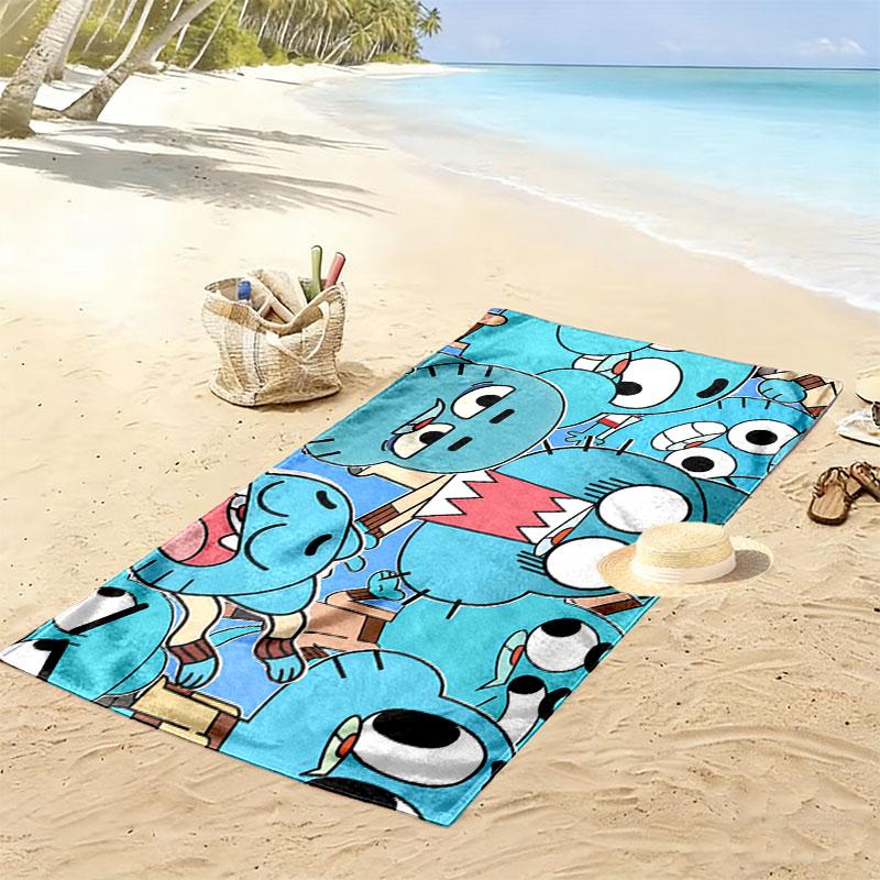Gumball Print Beach Towel, Large Soft Quick Dry Towel for Beach Camping Swimming