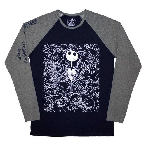 Nightmare Before Christmas Unisex Adult Jack Crowd Long-Sleeved T-Shirt