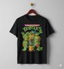 Teenage Mutant Ninja Turtles Classic Cartoon Graphic Black T-Shirt Mens - T037