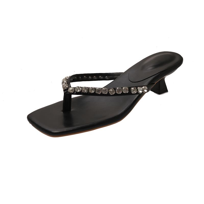 Fashion Glitter Slides Slippers Women Summer Female Shoes Low Thin Heels Big Size Fashion  Rubber Flip Flops Jelly 2025 Luxury