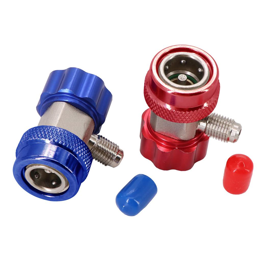 1 Pair R134A H/L Freon Auto Car Quick Coupler Connector Adapters For Air Conditioning Refrigerant Adjustable Manifold Gauge