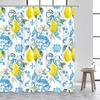 Tropical Fruits Shower Curtains Red Strawberry Lemon Pineapple Blueberry Cherry Bath Curtain Polyester Bathroom Decor with Hoo