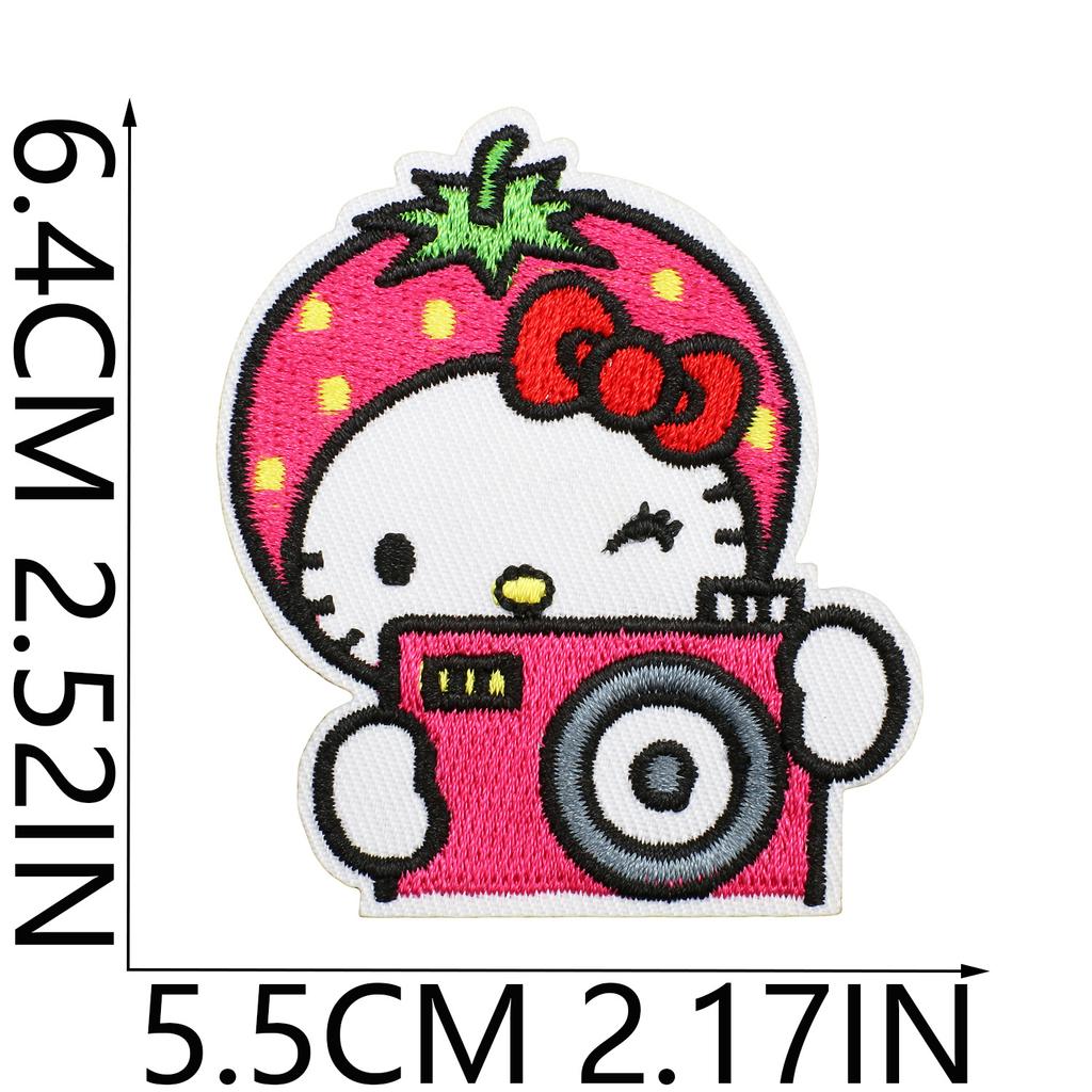 Anime Kitten Embroidery Cloth Sticker Cute Classic Animated Cat Patch Sticker Clothes Dress Up Big Face Cat Embroidery Label