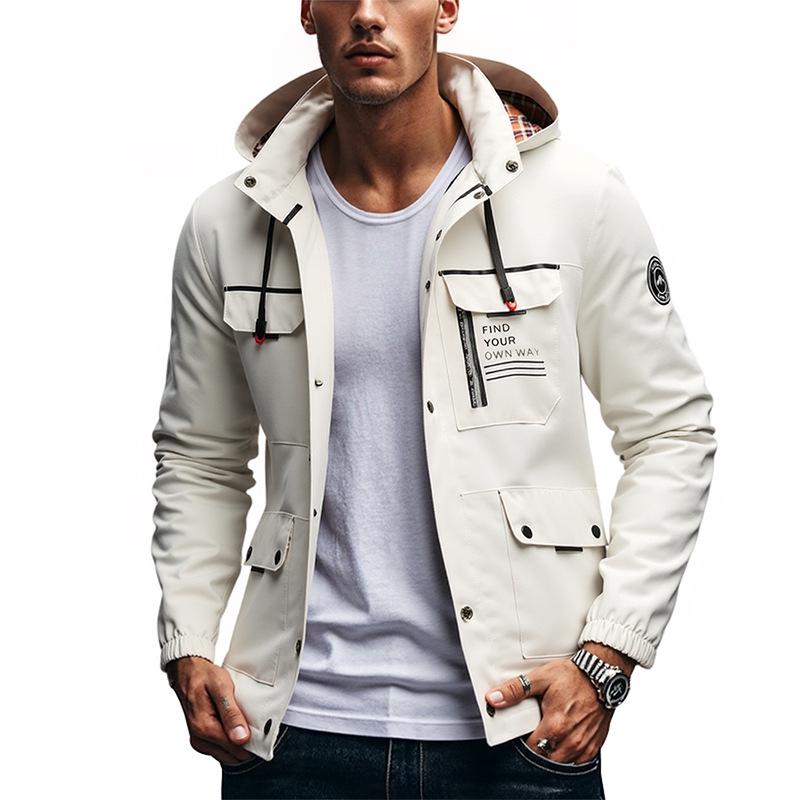 Men's Fashionable Trendy Hooded Loose Casual Outdoor Jacket
