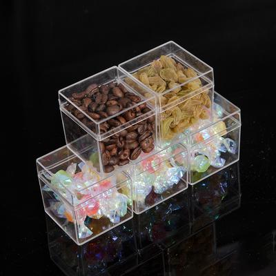 36 PIEZAS Cajas de Embalaje Cuadradas de Plástico PS Transparente de Grado Alimenticio con Tapa Superior y Inferior Abiertas Accesorio de Almacenamiento de Caramelo Rebanada de Uña