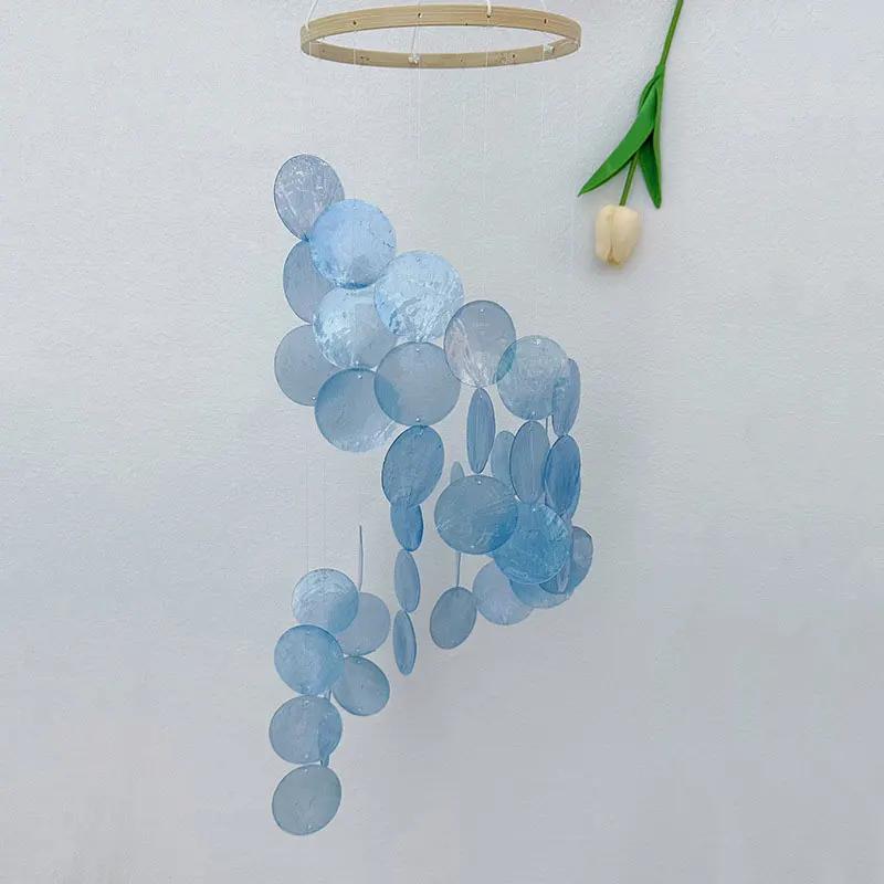 Bohemian Style Natural Shell Wind Chimes Kids Bedroom Hanging Wind Chime Pendant Home Decoration Crafts Photograph Props Gifts