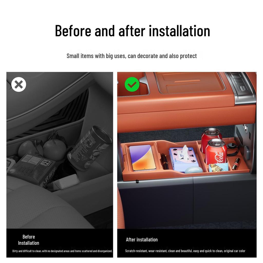 Silicone Storage & Glasses Holder for Fangchengbao Qiyuan 7 Center Console - Fits 25 Models