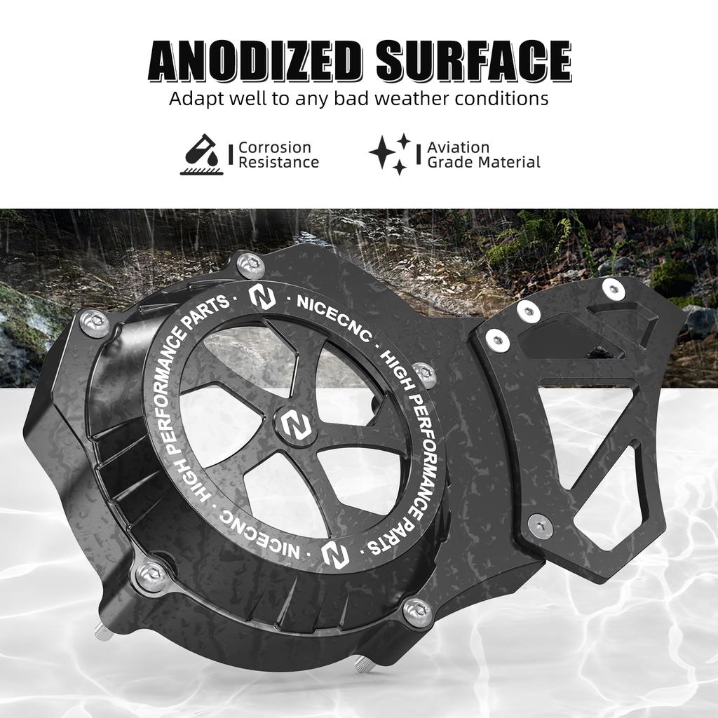 NICECNC ATV Engine Left Side Transparent Stator Sprocket Cover Guard For Yamaha Blaster 200 YFS200 1988-2006 YFS200SE Parts