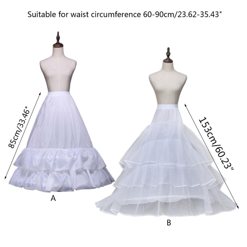 Women Crinoline Petticoat with Hoops Full Slip Underskirt Cosplay Costume