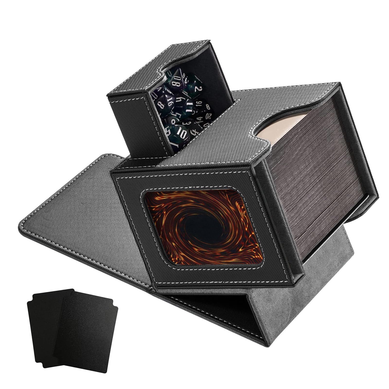 

Card Trading Card Display Card Game Holds 100 Card Dice Suitable for and All Types of Card Game Boxes Interior with Single Case, Window, Pokémon