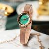 RORIOS Women's Watch Waterproof Fashionable Peacock Green Quartz Analog Steel Mesh Band Simple Casual Student Wrist Watch Green