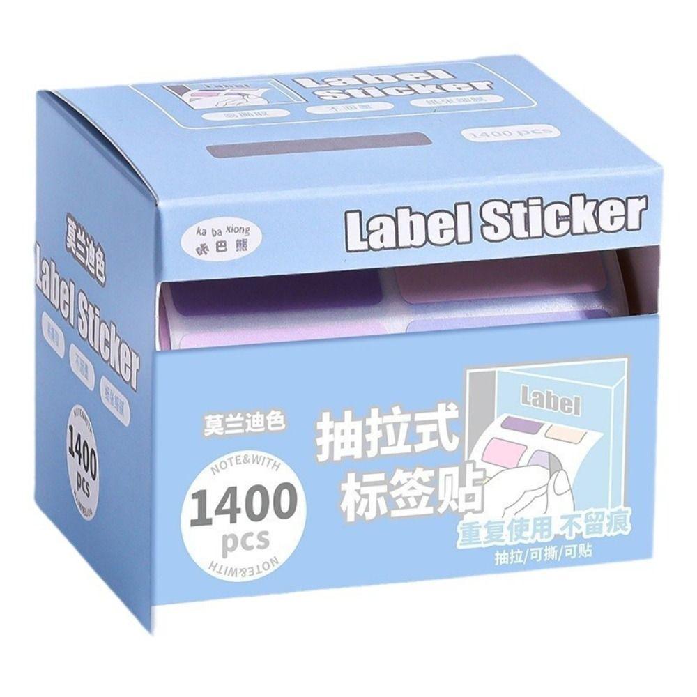 400/1400PCS Writing Pull Out Sticky Notes Fully Adhesive Index label Name Stickers  Student Gifts