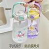 Water bottle Children's student TRITAN material plastic cup with handle cup Dual-purpose school portable straw sports water cup