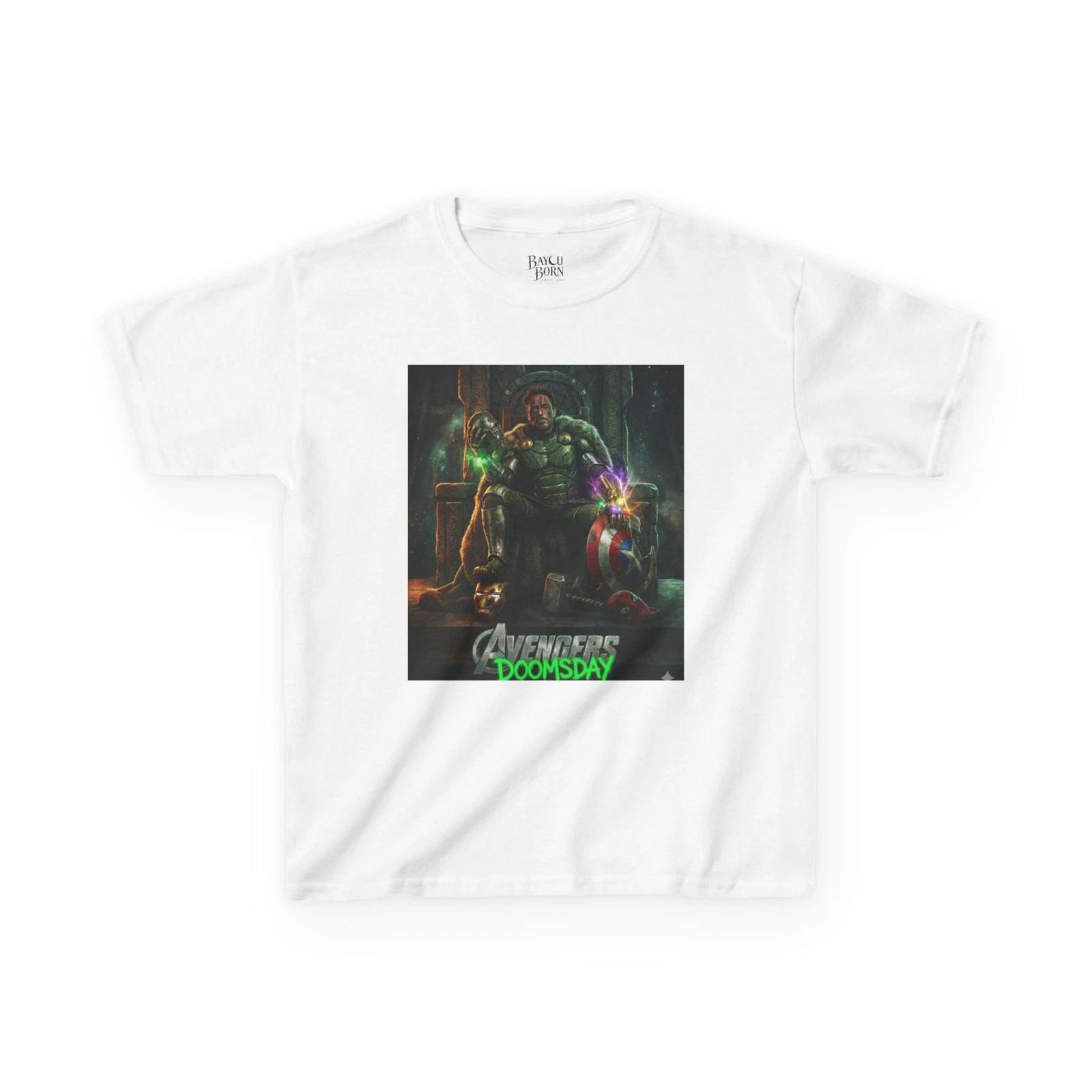 Avengers Doomsday illustration Kids Tee | Superhero Fantasy Shirt L