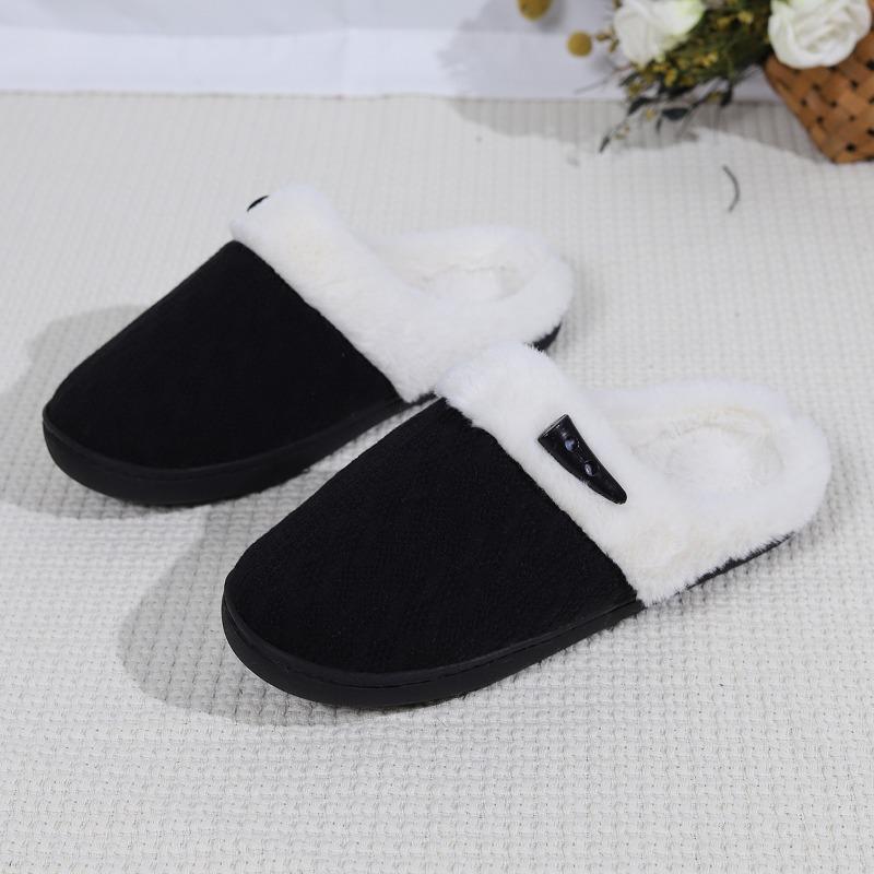 Cross-border Foreign Trade Wholesale Mao Mao Slippers Home Indoor Non-slip Thick-soled Slippers Men's Warm Thickened Cotton Slippers Women