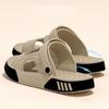 Pantoufles d'été pour hommes EVA Semelle souple Plateforme Sandales à glissière Chaussures de marche Intérieur Extérieur Plage Tongs Chaussures d'intérieur pour hommes