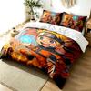 Set Copripiumino Naruto 3 Pezzi Semplice Moderno Set Biancheria da Letto Resistente alle Pieghe Tessuto Morbido Uso Stagione Singola un regalo perfetto