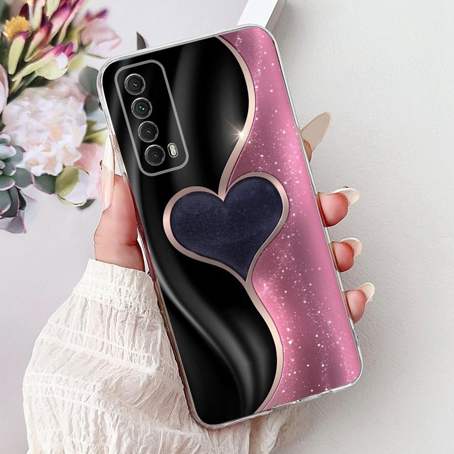 For Huawei Y7a Case PSmart 2021 Cute Cat Fashion Painted Cover Soft Slim Phone Case For Huawei P Smart 2021 Y 7a HuaweiY7a Shell
