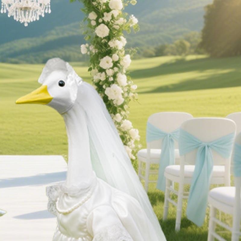 Dynamic Grass Waterfowl Costume Set Weather Resistant Polyester Substance Accommodates 23 Foot Statues Multiple Celebratory