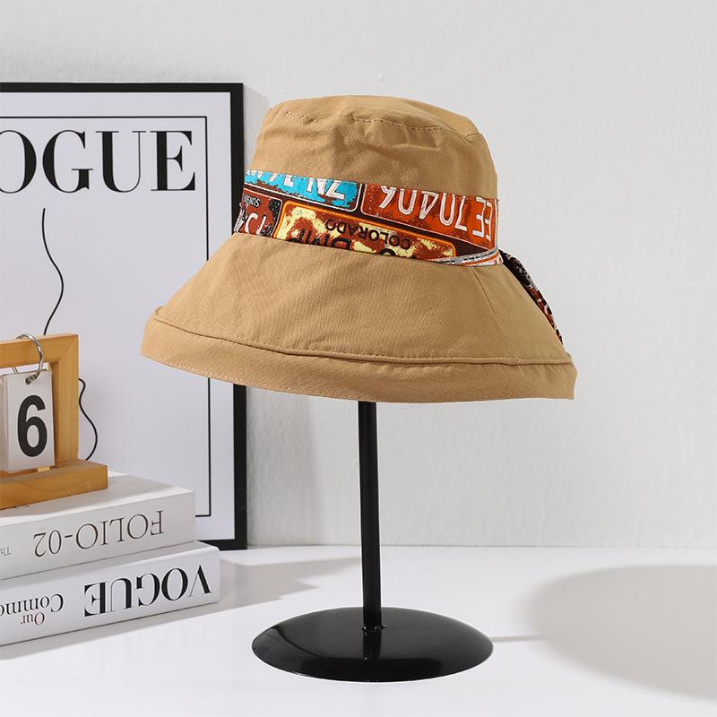

Весенне-осенняя шляпа женская с бантом шляпа-ведро с большими полями летняя уличная складная шляпа от солнца One Size