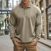 Men's Solid Color Casual Base Retro Raglan Long Sleeved Shirt