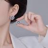 High Sense Micro-Set Rhinestone Flower Pearl Stud Earrings Women'S Fashion Temperament Versatile Exquisite Sweet Earrings Earrings