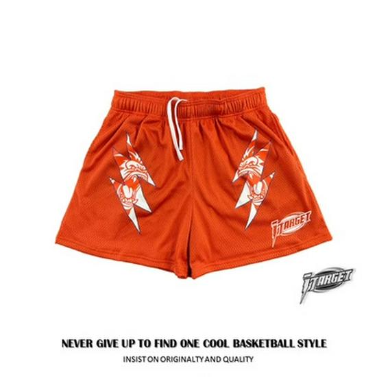 

Мужские быстросохнущие баскетбольные шорты для фитнеса - Дышащие, Повседневные, Пятиточечные пляжные шорты Extra Large оранжевый/красный