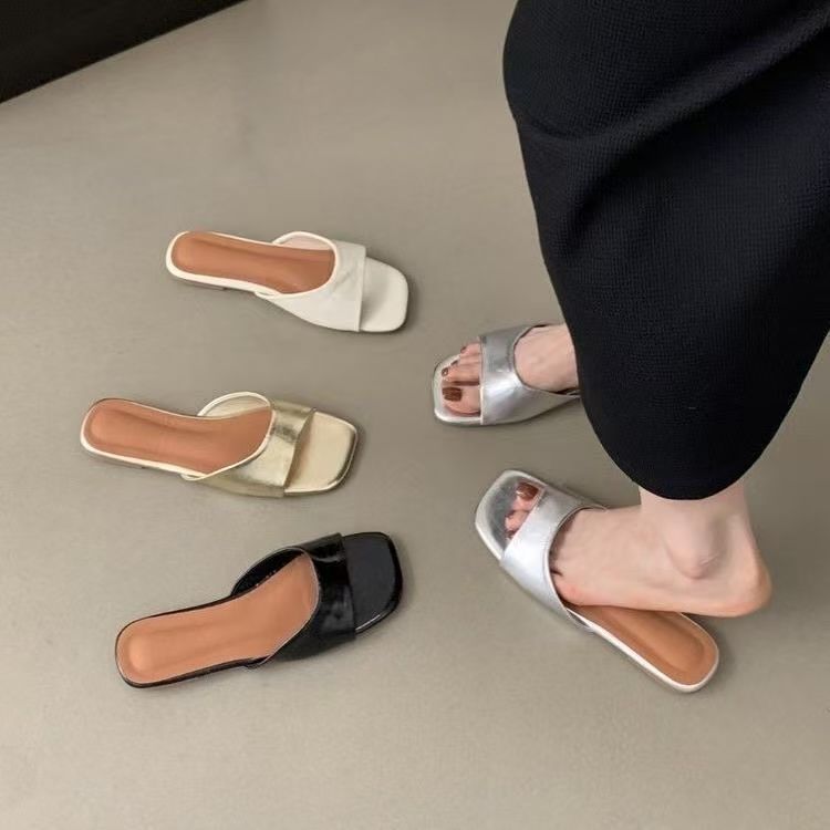 Loafer Slipon Shoes For Women With Synthetic Leather Durable Rubber Sole Summer Casual Flat