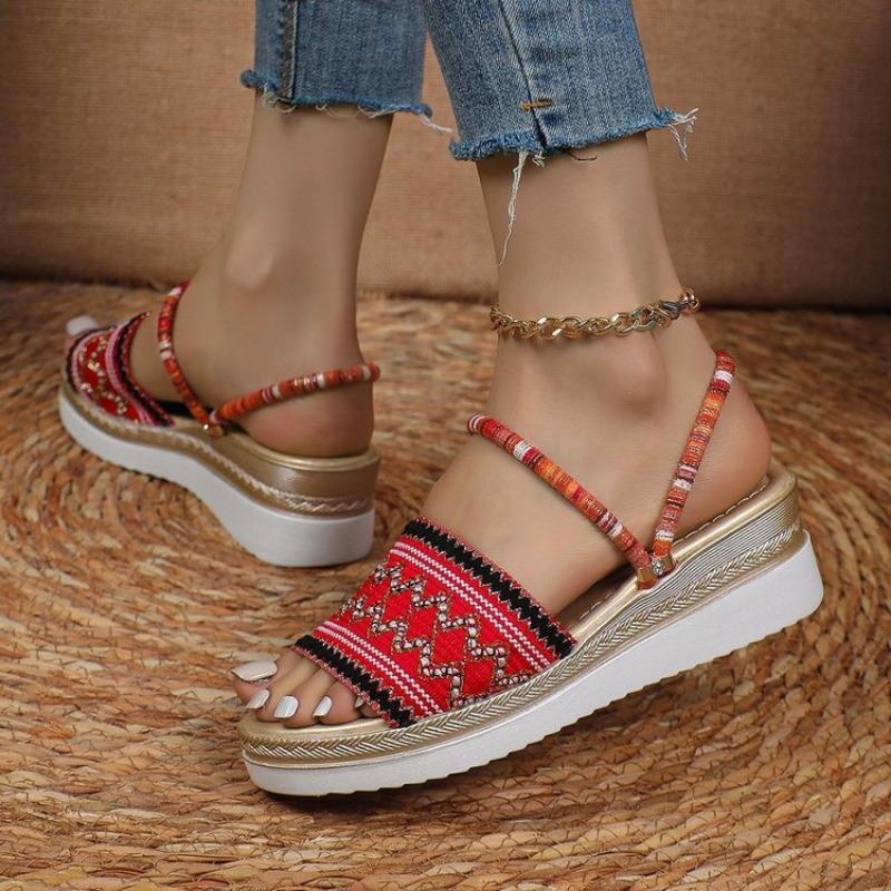 Large Size Wedge Heels Slippers for Women Wear New Summer Sandals