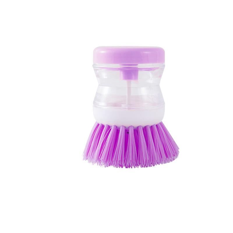 

Щетка для мытья посуды с жидким наполнителем, без содержания масла, бережно относится к кастрюлям, многофункциональный инструмент для чистки фиолетовый