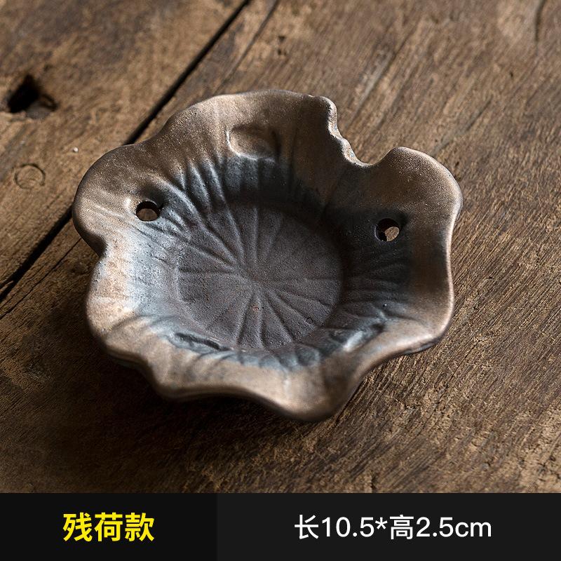 

Набор керамических подставок в виде листьев лотоса Ручная работа Каменная подставка для чайной чашки Дзен стиль Коврик для дома Офисного стола Чайные аксессуары