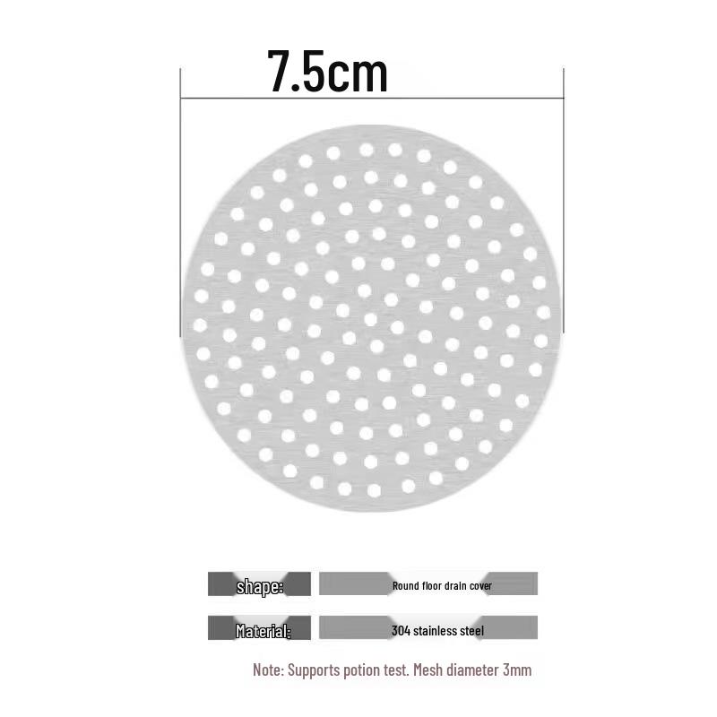 304 Stainless Steel Square Mesh Drain Cover - Anti-Clog Sink and Bathroom Hair Trap